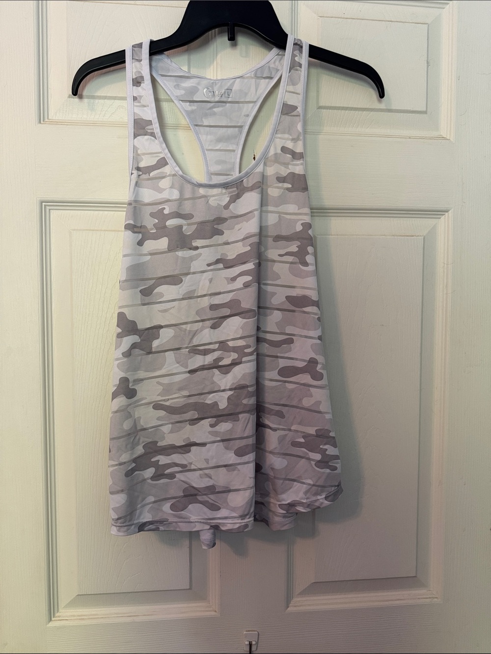 Women's Gray Camo Racerback Tank Top